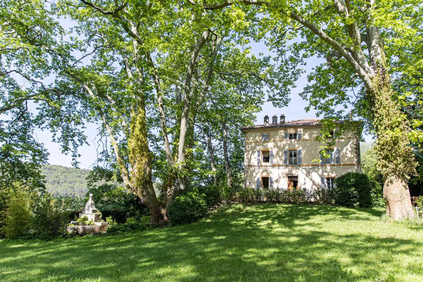 Château Mentone in its shaded park